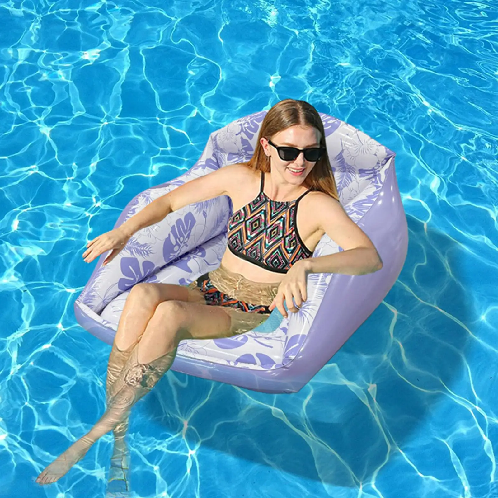 Pool Floats For Adults Floating With Cup Holder Pool Float Chair Water Lounger For Summer Vacation River Lake Backyard Camping