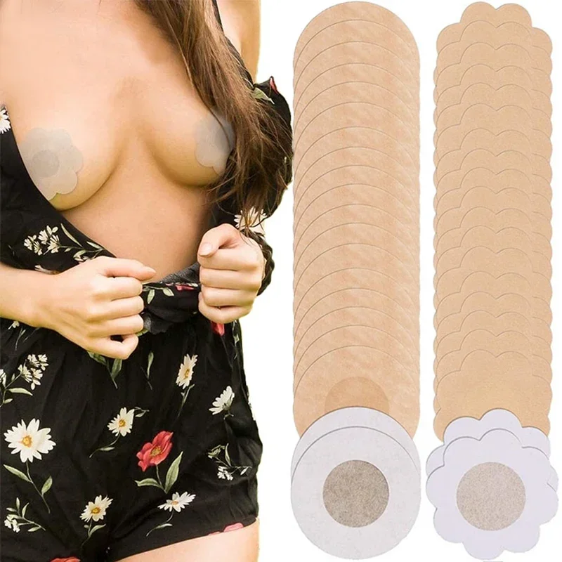 10-200 pezzi adesivi per copricapezzoli donne nastro per sollevamento del seno pasticcini invisibile autoadesivo reggiseno usa e getta imbottitura petto pasta patch