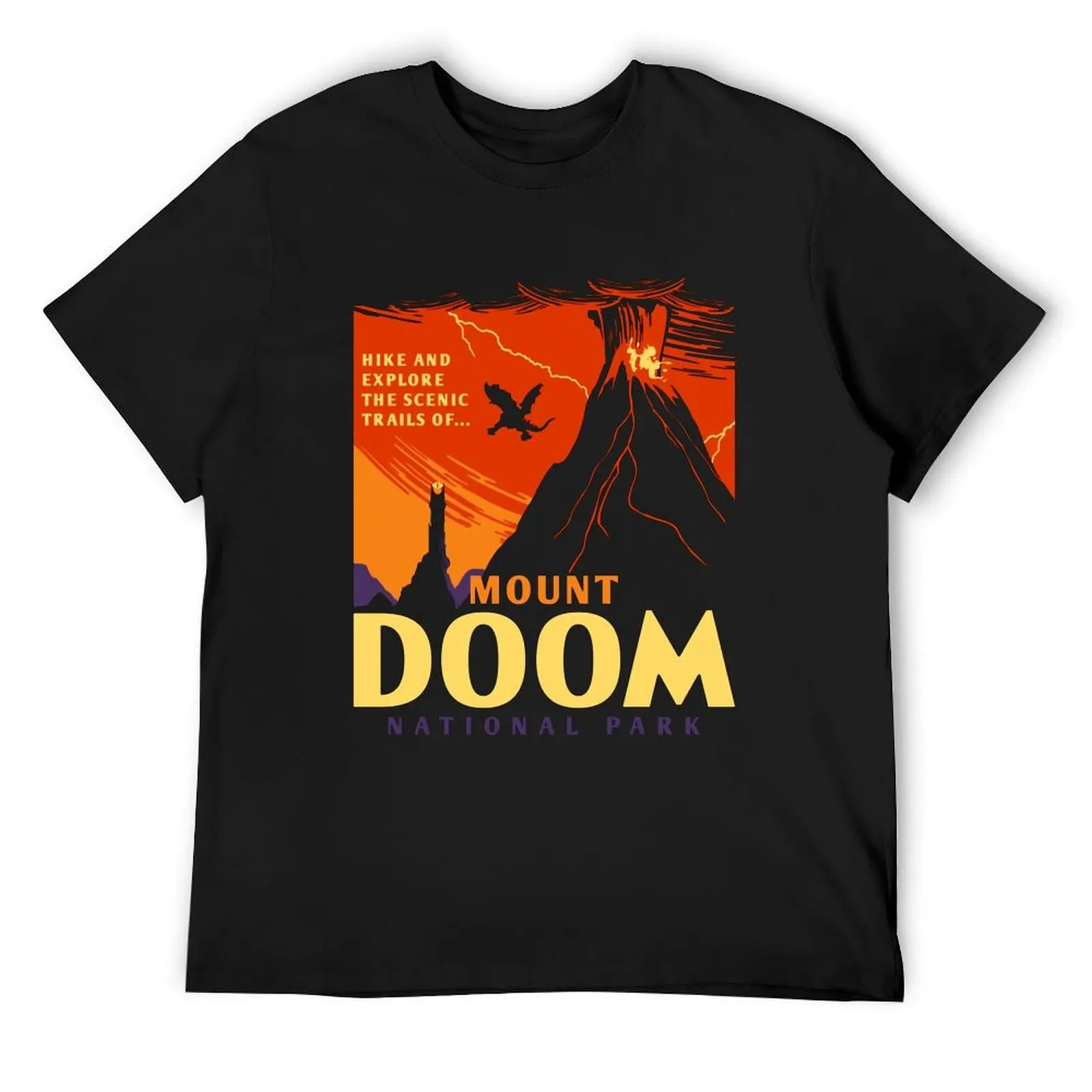 

Mount Doom National Park T-Shirt quick drying anime stuff for a boy mens shirts graphic tee