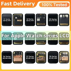 Replacement Touch Digitizer Screen Display LCD For Apple Watch Series 1 2 3 4 5 6 SE 7 8 Assembly