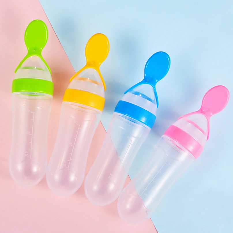 Baby Feeding Bottle Spoon Milk Bottle Baby Training Feeder Food Supplement Food feed Spoon baby gadgets BPA Free