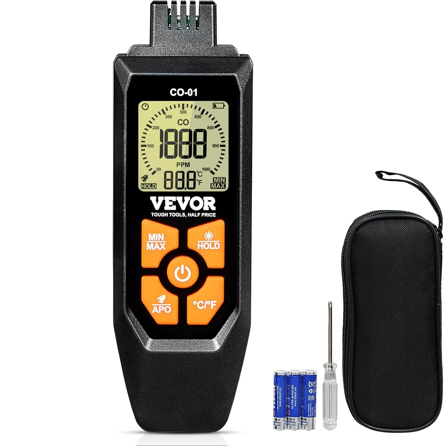 

Carbon Monoxide Detectors, 0-1000PPM CO Detector with Audible & Visual Alarm, Portable CO Gas Meter Tester