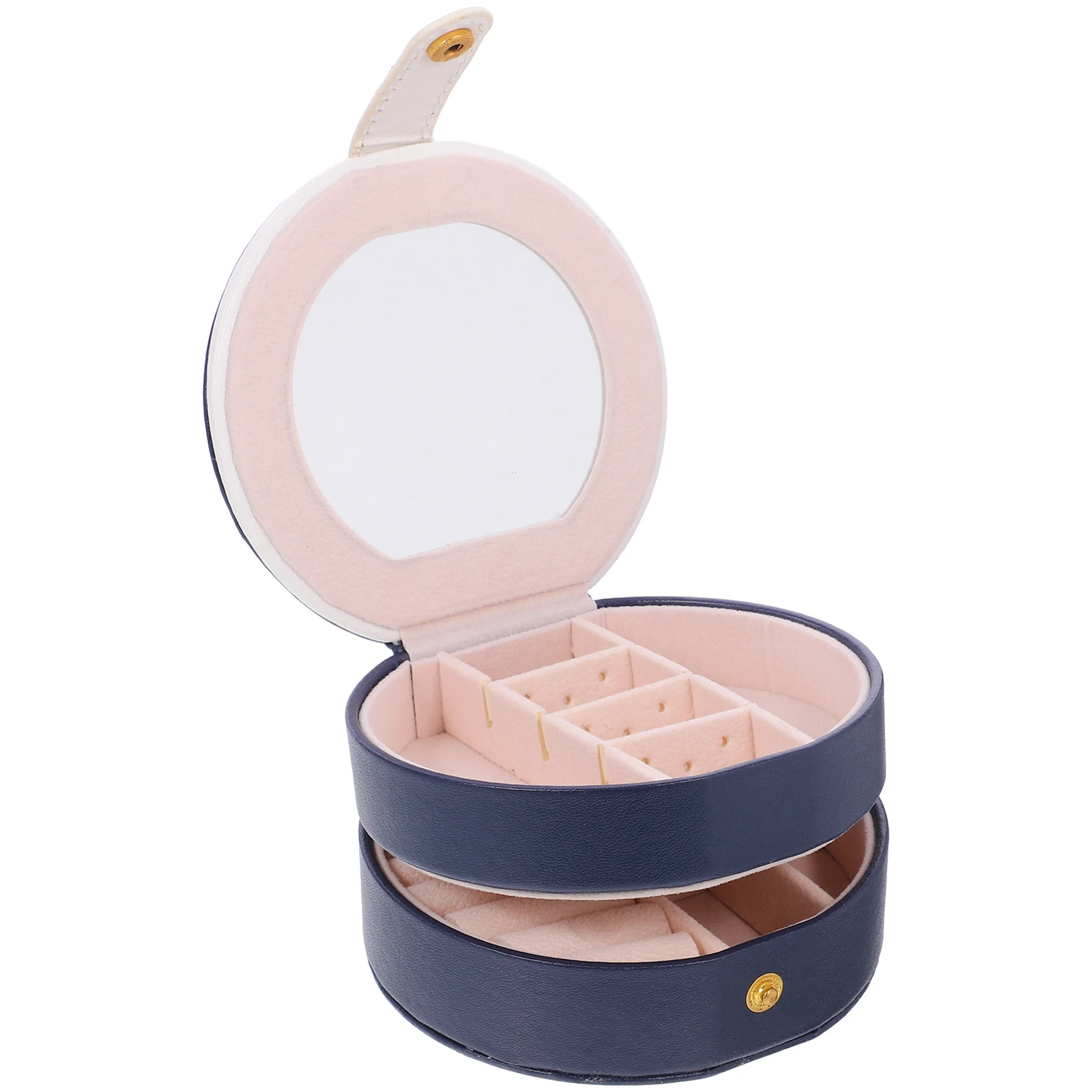 

Portable Jewelry Storage Box for Earrings Necklace Small Travel Organizer White Flannel Container Holder Case Tiny Box