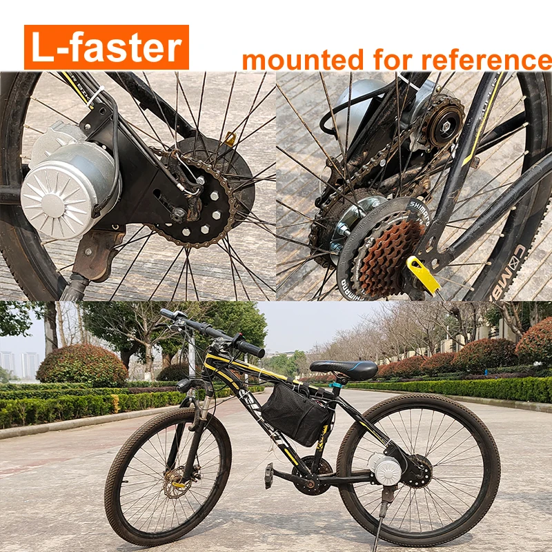 L-faster DIY 250W 350W Cheap Solution Spokes Gear Sprocket PAS Left Side Chain Drive Brushless Motor For E-bicycle