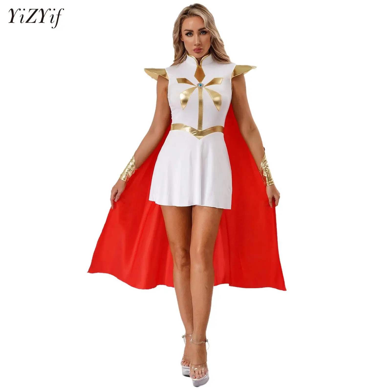

Anime Princess Cosplay Dress Cloak Costume Adora Princess Combats Women Girls Uniform Set of Halloween Cosplay Themed Party