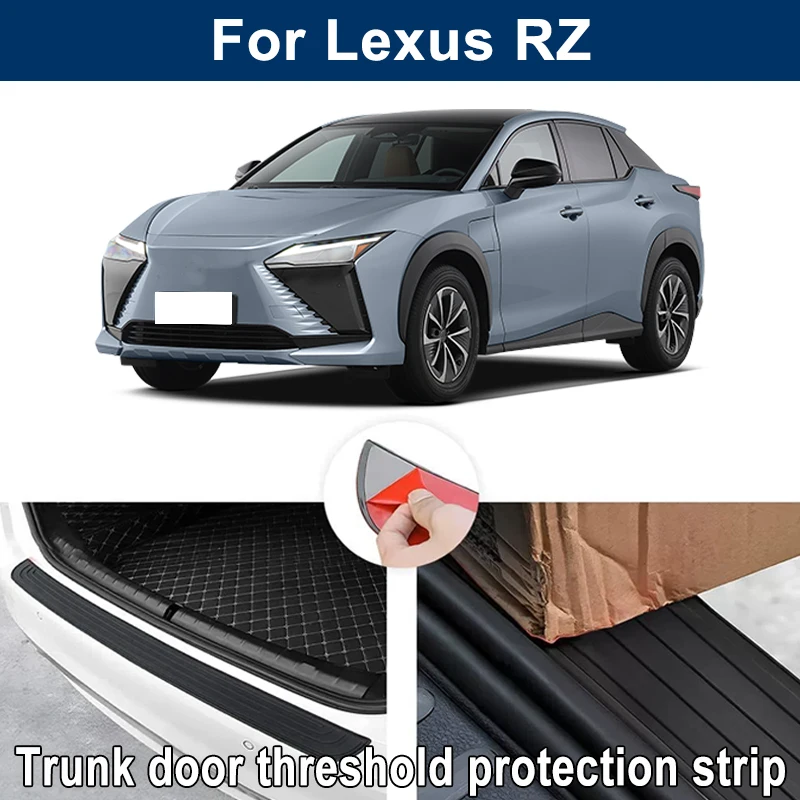 Car Trunk Sill Anti-scratch Guard Strip For Lexus RZ - Rear Bumper Rubber Protector Decorative Cover Sticker