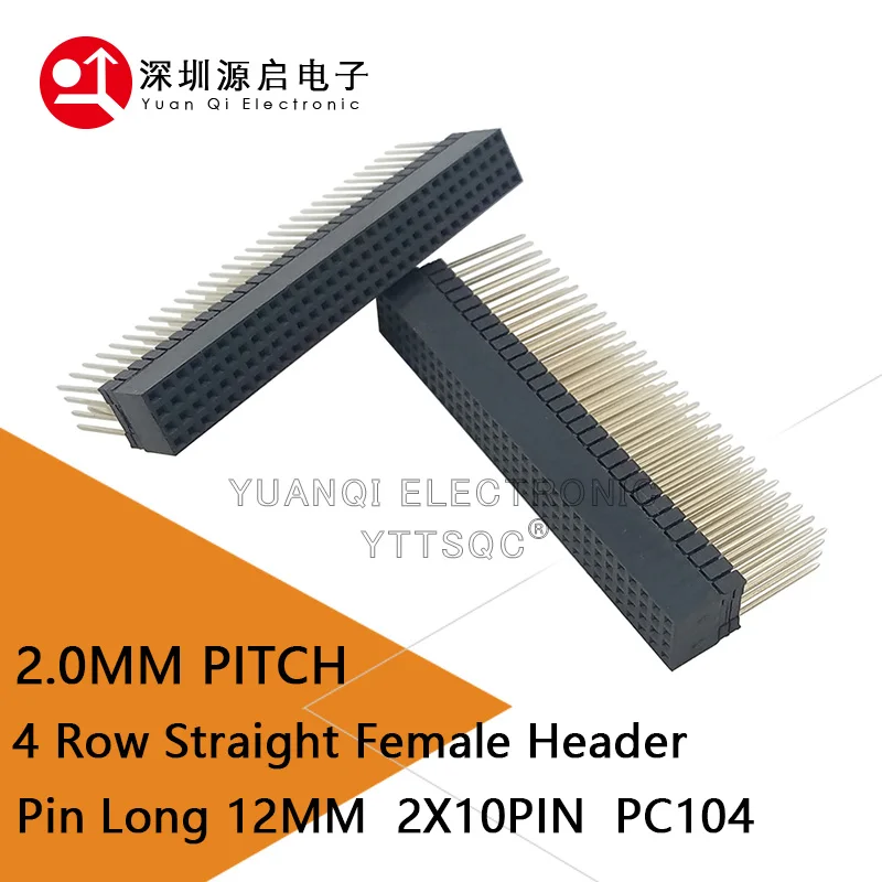 1PCS 4x30 PIN 4 Row Straight FEMALE PIN HEADER 2.0MM PITCH Pin Long 12MM Strip Connector Socket 4*30 120 PIN 4x30pin PC104