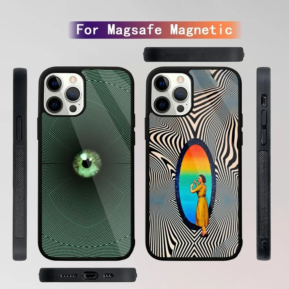 

Colourful Psychedelic Trippy Art Phone Case For iPhone 15,14,13,12,11,Plus,Pro,Max Mini Magsafe Magnetic Wireless Charging