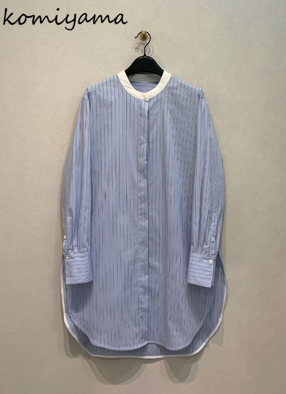 

Contrast Stripe Woman 2025 Shirts & Blouses Japanese Lazy Blusas Ropa De Mujer Loose Fashion New Camisas Autumn Clothing