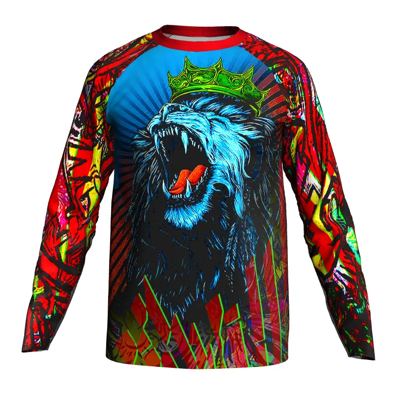 Cycling T-Shirt Long Sleeve Motocross Bicycle Mx Jersey Summer Man Bike Sweater Downhill Fishing Man Clothes Wear Road Top Crown