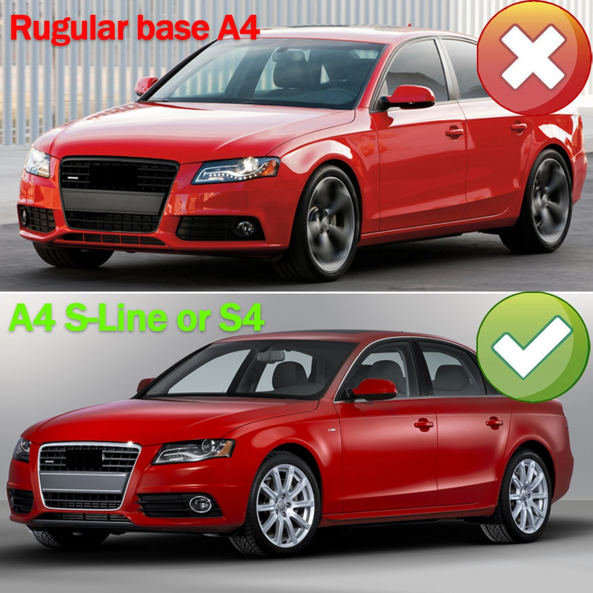 

Fog Light Grid For Audi S4 A4 B8 S-Line Base Sedan 4-Door 2009 2010 2011 2012 Bumper Fog Light Cover Grille Grill Bezels Pair