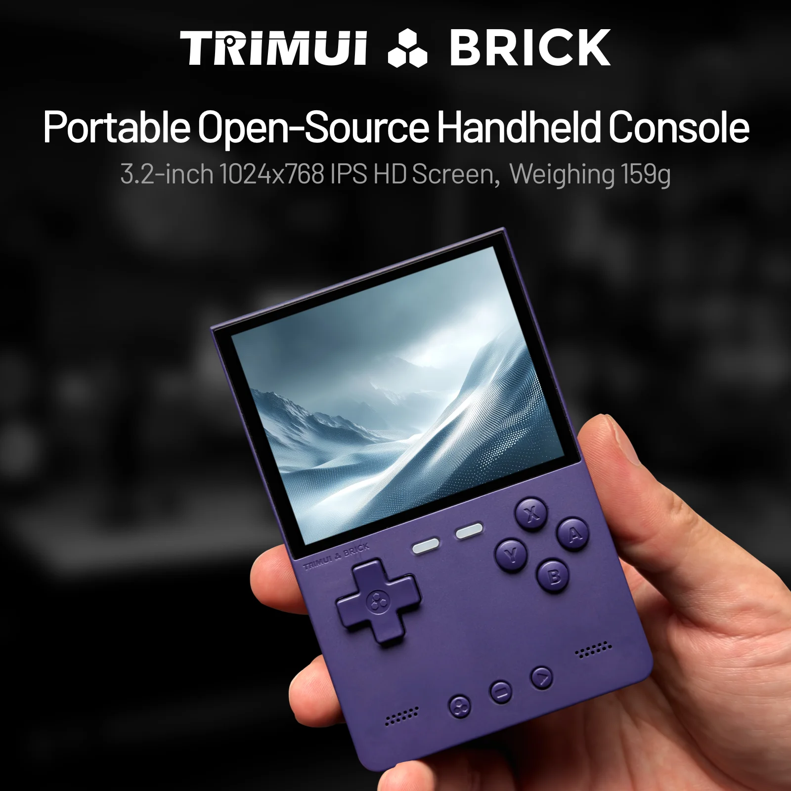 TRIMUI BRICK CNC Metal Retro Handheld Console 3.2"  1024x768 IPS Linux Mood LED Free Keycap 3000mAh WiFi Gift for Game Lovers view 5