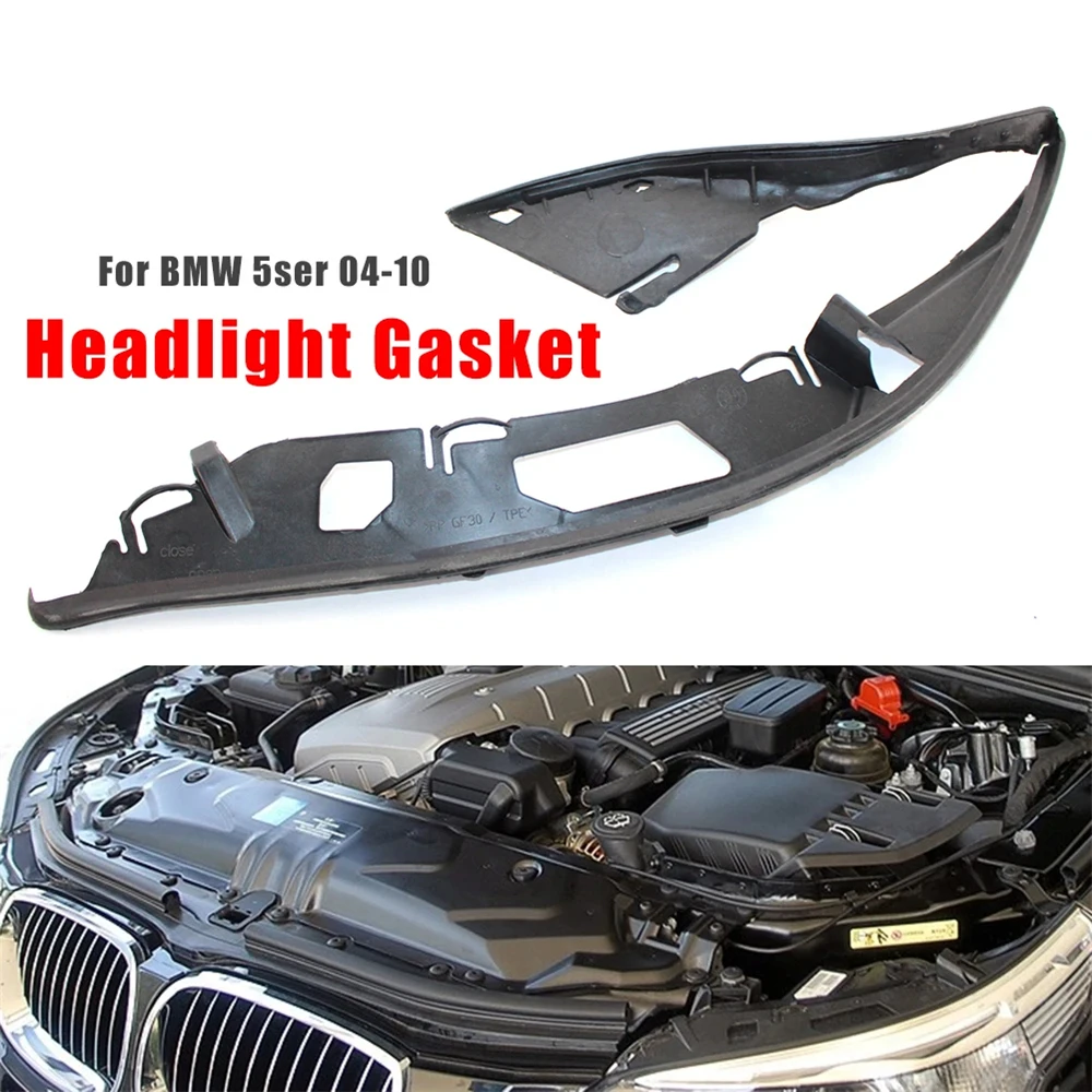 

High Quality Headlight Lens Seal Gasket For BMW E60 5 Series 04-10 M5 63126934511 63126934512 Car Headlight Lens Shell Cover