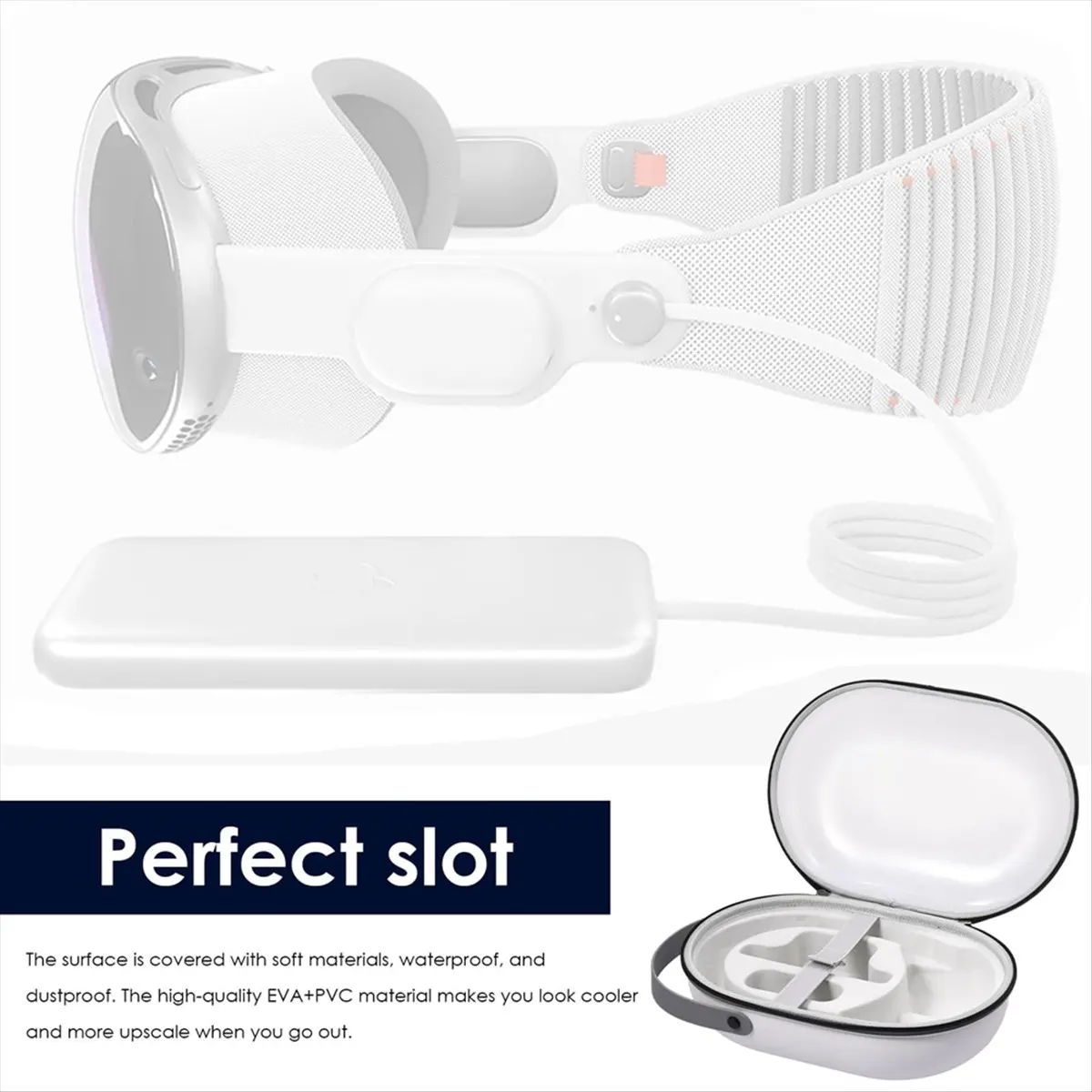 

2025+ Hard Carrying Case Storage Bag for with Transparent Outer Shell, VR Headset Travel Protective Case Waterproof