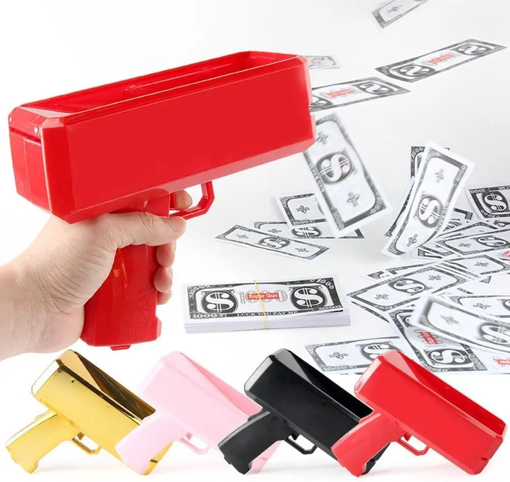 Money Gun: High-Capacity Handheld Dispenser with 100 Bill Loading for Continuous Money Rain - Ultra-Simple One-Trigger
