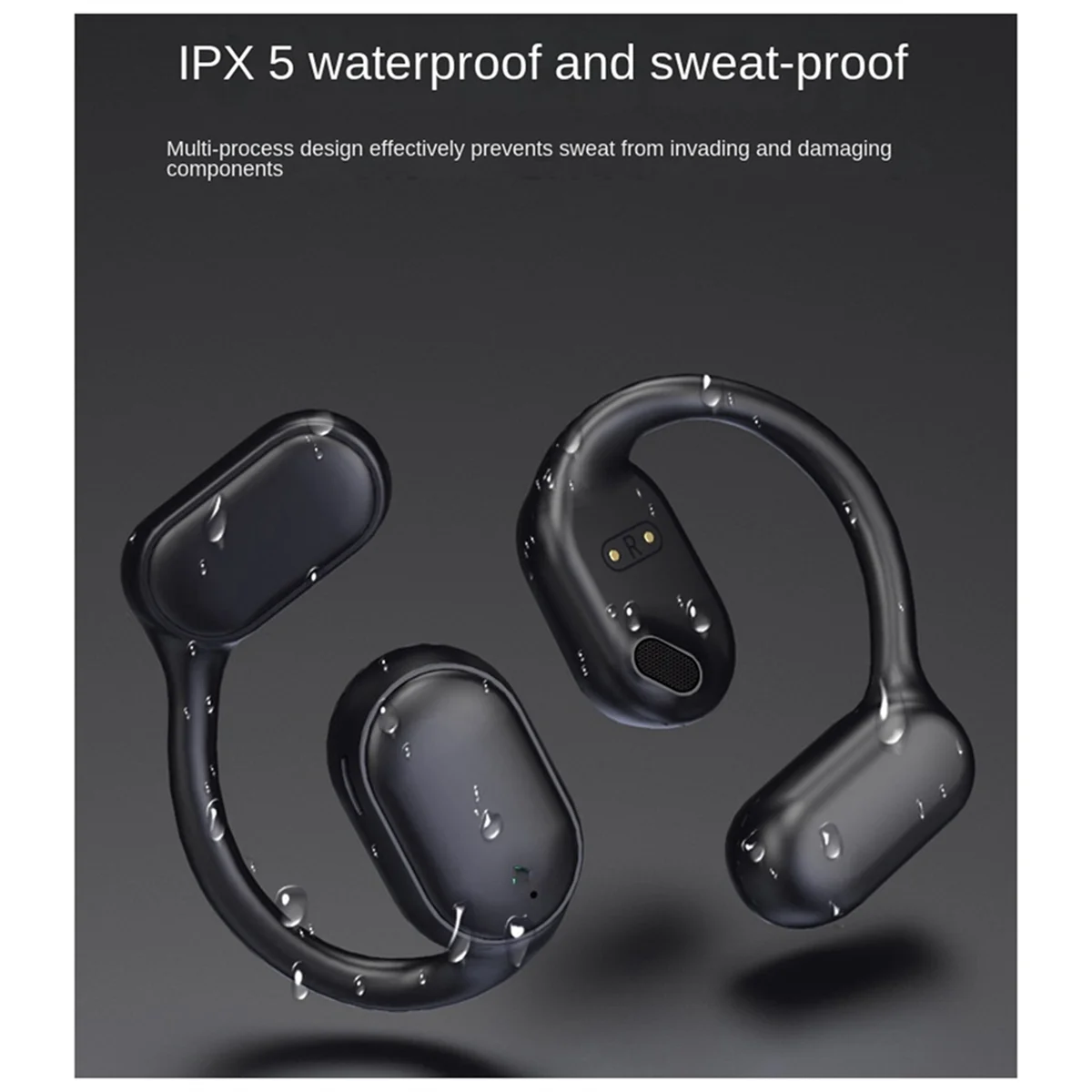 AD41-ワイヤレスヘッドフォン 耳に装着する骨伝導 Bluetooth ヘッドフォン ヘッドフォンはスマートフォンで動作します 音楽ヘッドセット