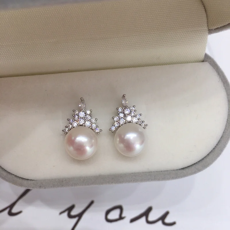

Natural Freshwater Pearl Earrings Women, 18K Gold Plated, Color Retention,