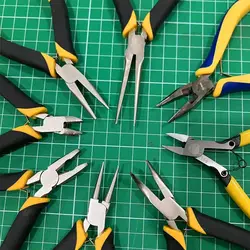 Jewelry Pliers high-carbon steel Round Nose Pliers Wire Cutter End Nipper Plier Side Cutting Flat Nose Plier Tools Set