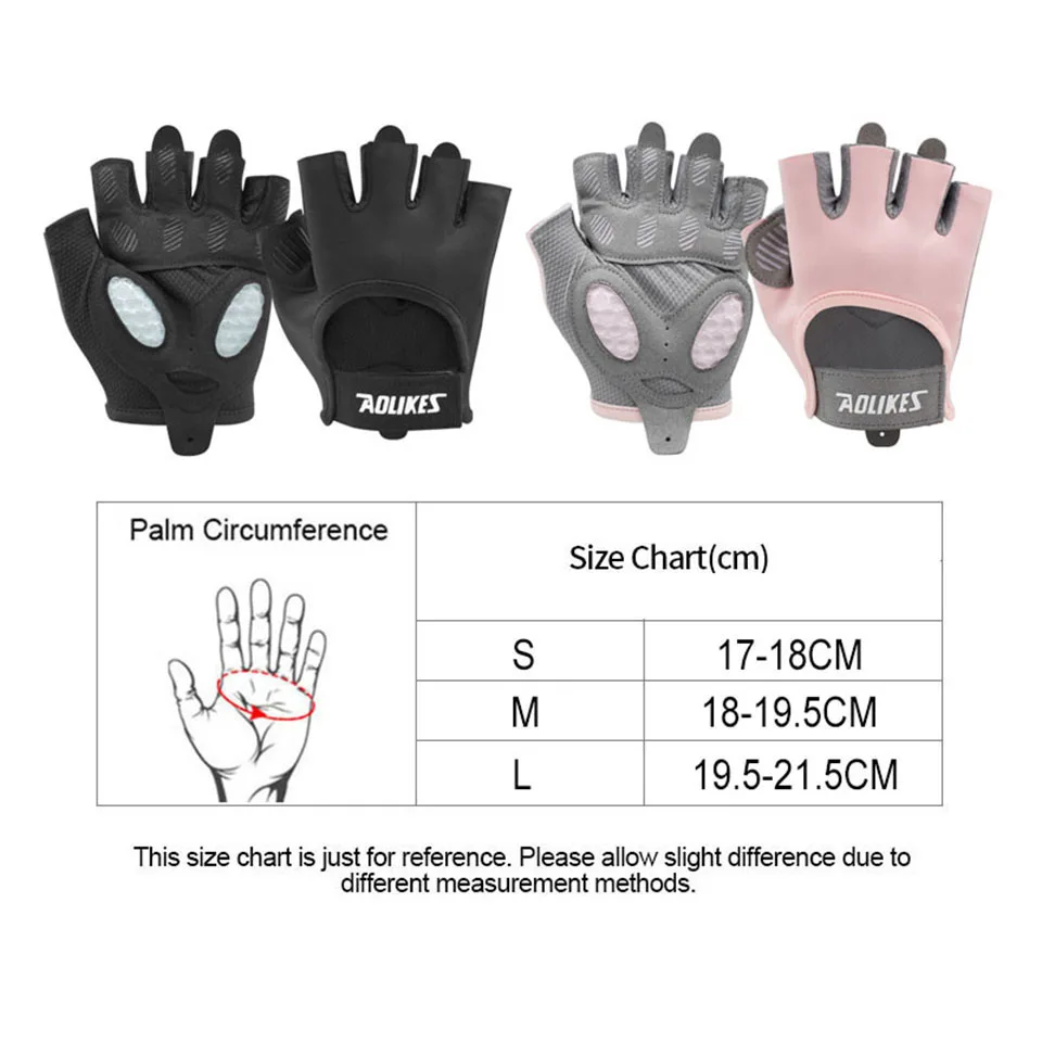 AOLIKES Breathable Cycling Gloves Workout Gym Gloves for Men Women Weight Lifting Fingerless Gloves Training Exercise Fitness