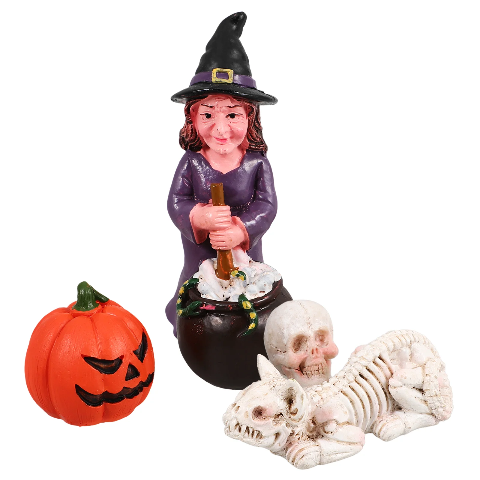 Halloween Microscape Indoor Decoration Garden Skull Miniature Pumpkin Ornament Props Gift Day Resin Scene Layout Ornaments Home