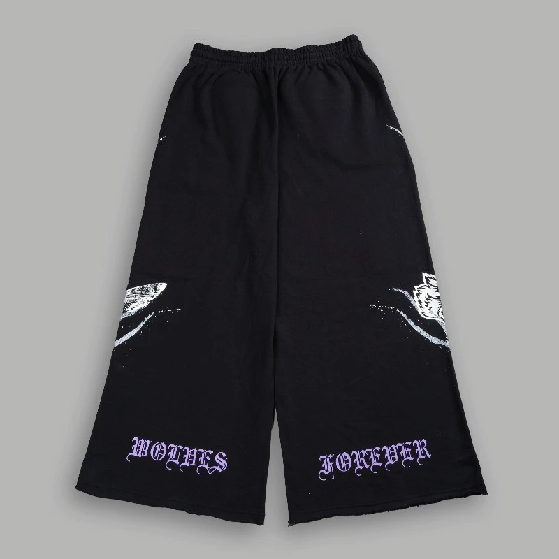 Lonamente gótico streetwear calças splatter impressão solta ajuste calças casuais escuro academia das mulheres dos homens estilo rebelde