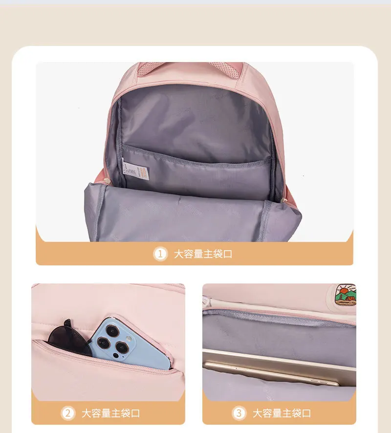 school bag Kids backpack water proof Preschool Ages 6-18 Spine protection Reduce the burden Large capacity