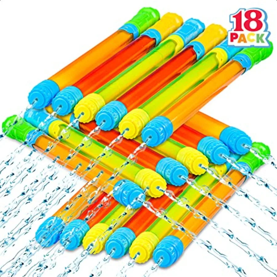 

JOYIN 18 Pack 16.5'' Water Guner Soaker Blaster Squirt Guns Bulk Summer Outdoor Swimming Pool Backyard Beach Water Game Fightin