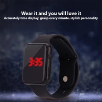 Montre numérique Simple pour hommes femmes mode Sport montre électronique LED bracelet en Silicone noir montre pour hommes décontractée Reloj Hombre 5