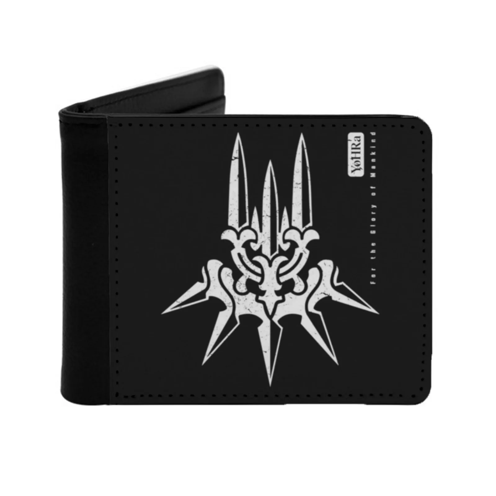 Nier Automata Men's Wallet Pu Leather Wallet Multifunction Credit Card Purse Nier Automata Nier Automata 2B Robot Love Peace 9S