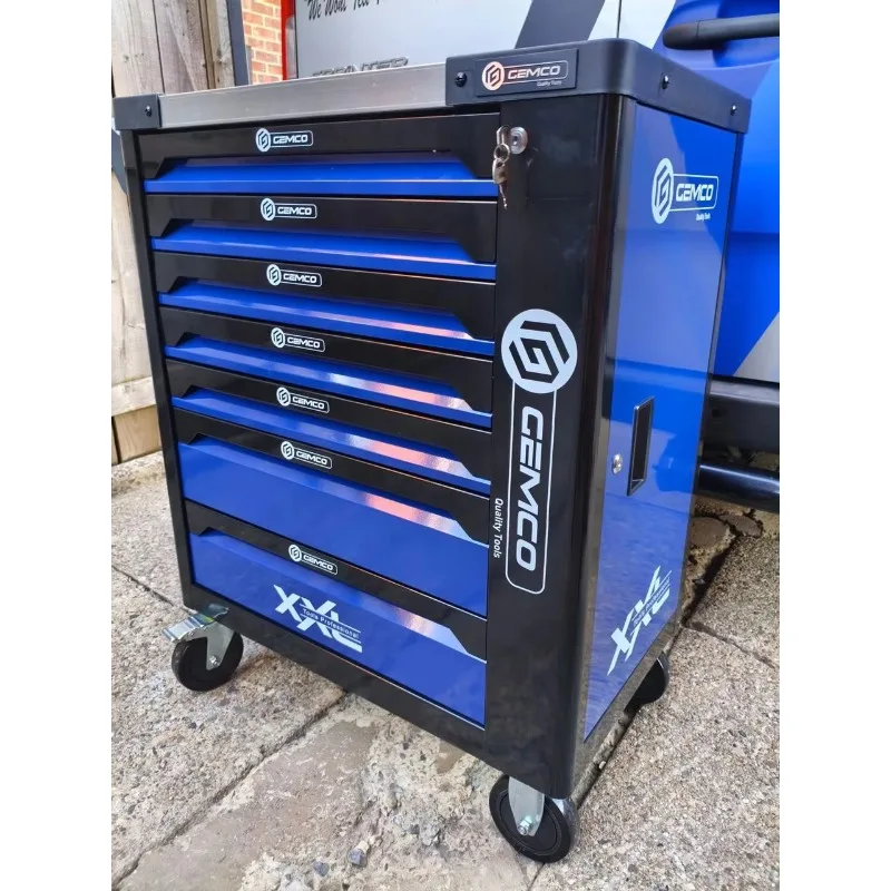 خزانة أدوات فولاذية لإصلاح السيارات، صندوق أدوات متنقل مع خزانة أسطوانية معدنية وبلاستيكية، عربة أدوات من الفولاذ المقاوم للصدأ #3