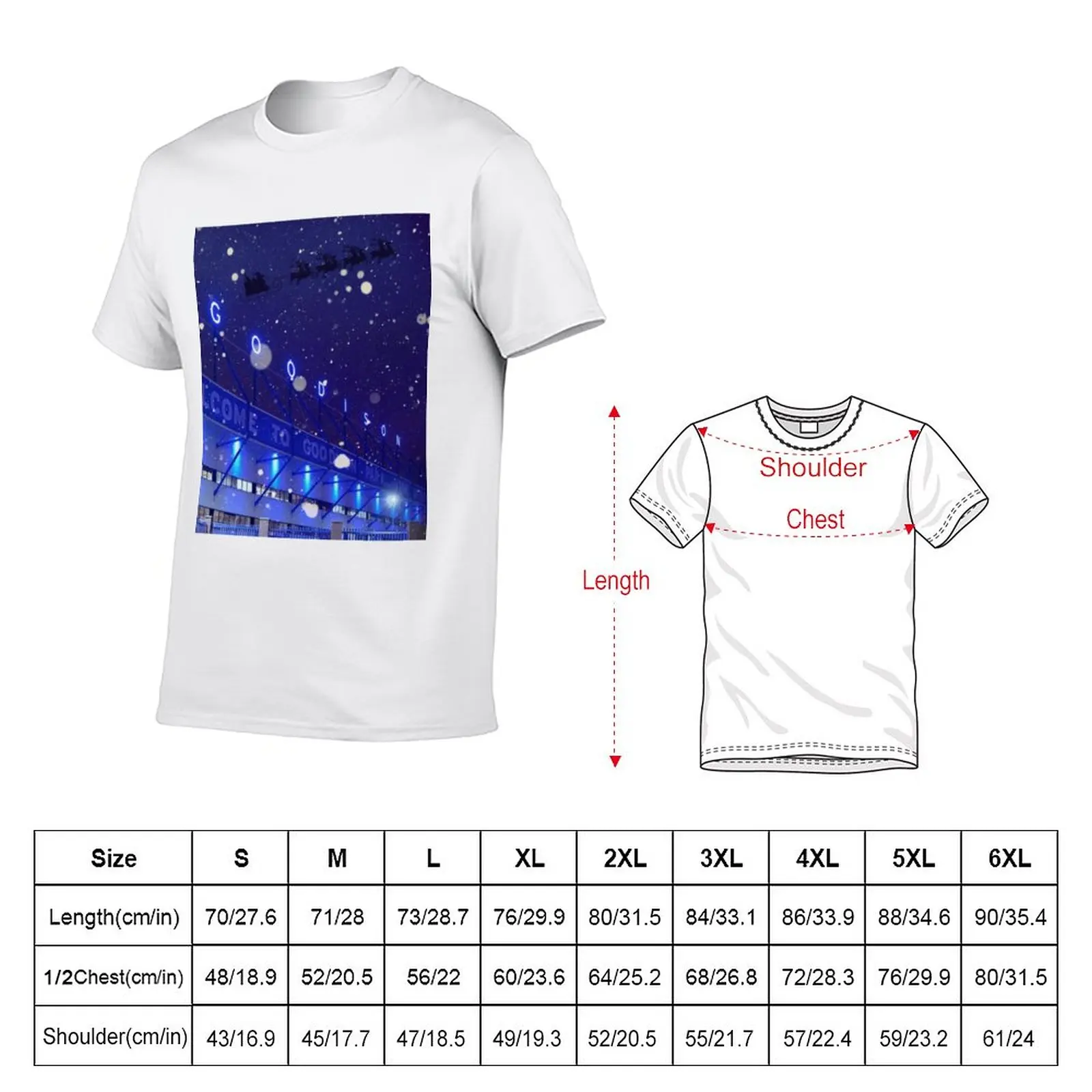 Christmas at Goodison T-Shirt summer top Short sleeve tee plain men t shirts