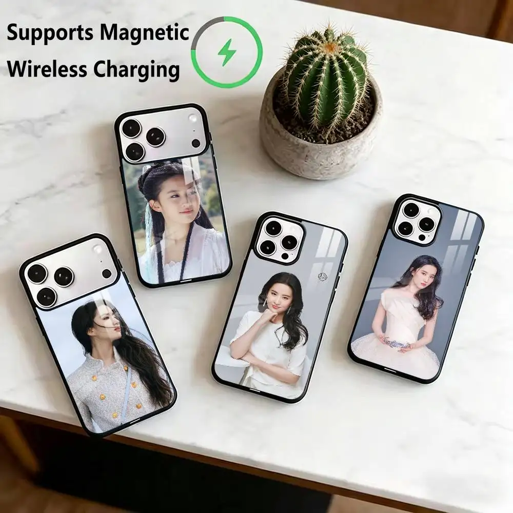 

Liu-U YiFei Crystal Phone Case For iPhone17,16,15,14,13,12,11 Plus,Pro Compatible with magnetic wireless charging