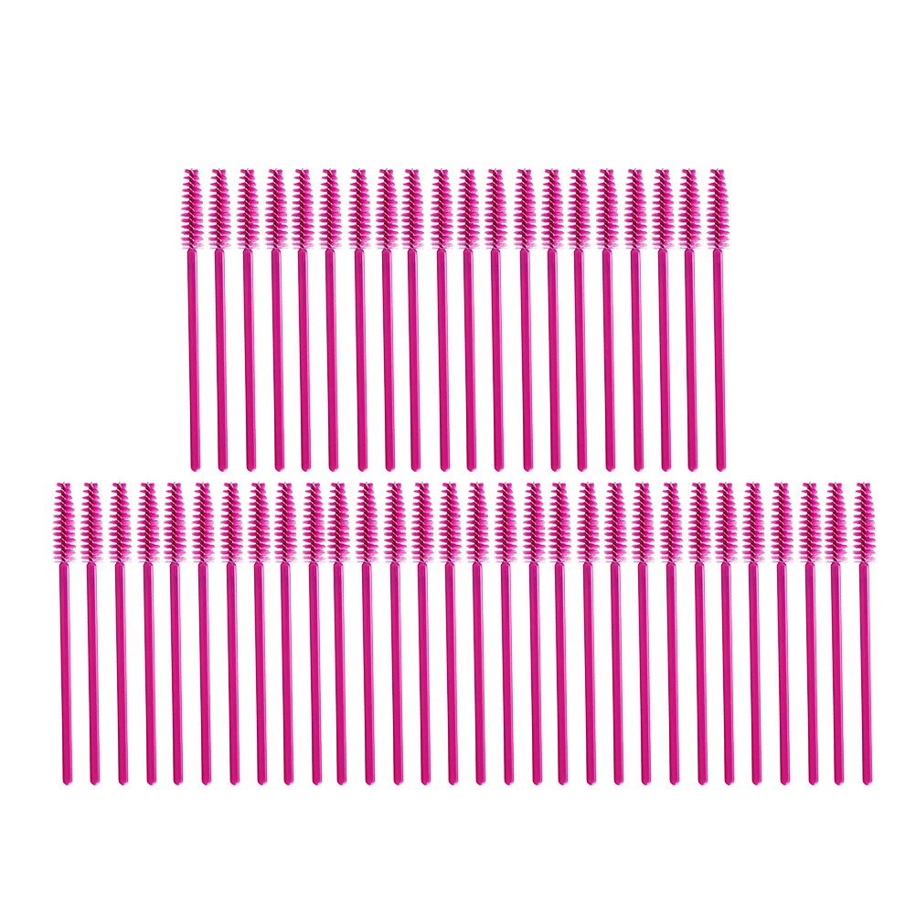 50 stuks wimper make-up borstel wimper mascara tool voor salon of thuisgebruik buigbare tip geen klontering meer roze wimper mascara borstel