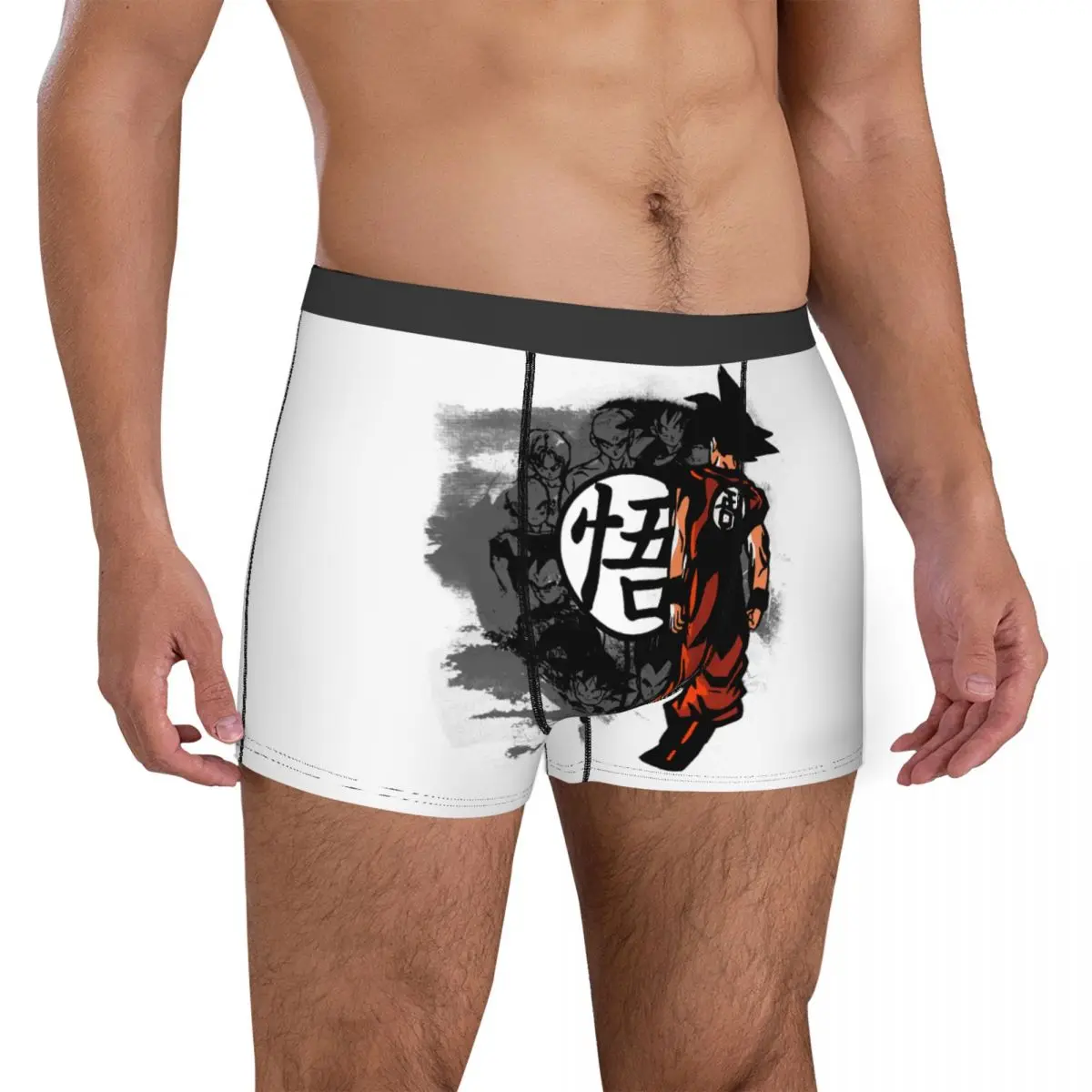 Insieme combatte Goku Dragon Ball Z Super Saiyan Intimo da uomo Boxer Mutandine Stampate Mutande traspiranti per Homme