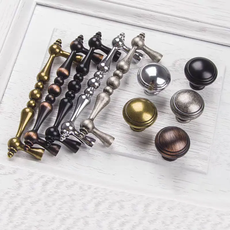 3.75\'\' 5\'\' Vintage Handles for Furniture Kitchen Cabinet Handle Antique Silver Door Knobs Wardrobe Pulls Furniture Hardware