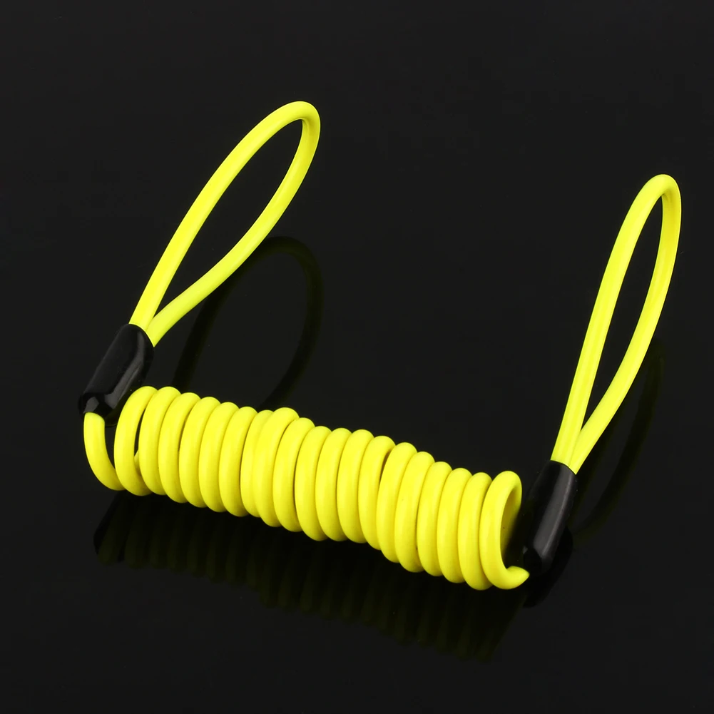 3.5 MM Motorcycle Bike Atv Scooter Disc Lock Security Reminder Cable Tool Yellow Lock Reminder Rope Lock Security Reminder Cable