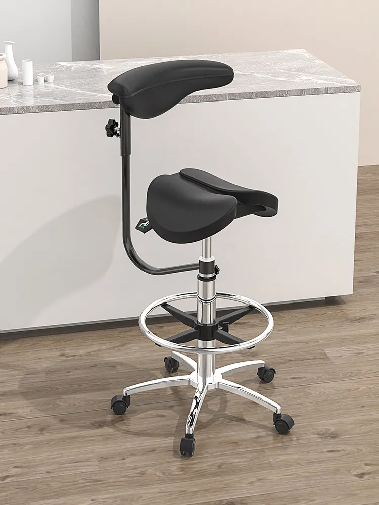 Saddle Chair Ergonomic Dentist Orthodontic Riding Chair Beauty Hairdressing Lift Bar Chair Laboratory Computer Chair