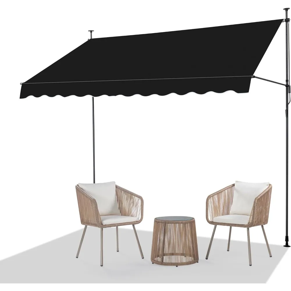 

Ручные выдвижные навесы для патио, навес для патио, навес для патио 118 x 118 дюймов, навес для окна, внешний регулируемый дверной навес с защитой от ультрафиолета