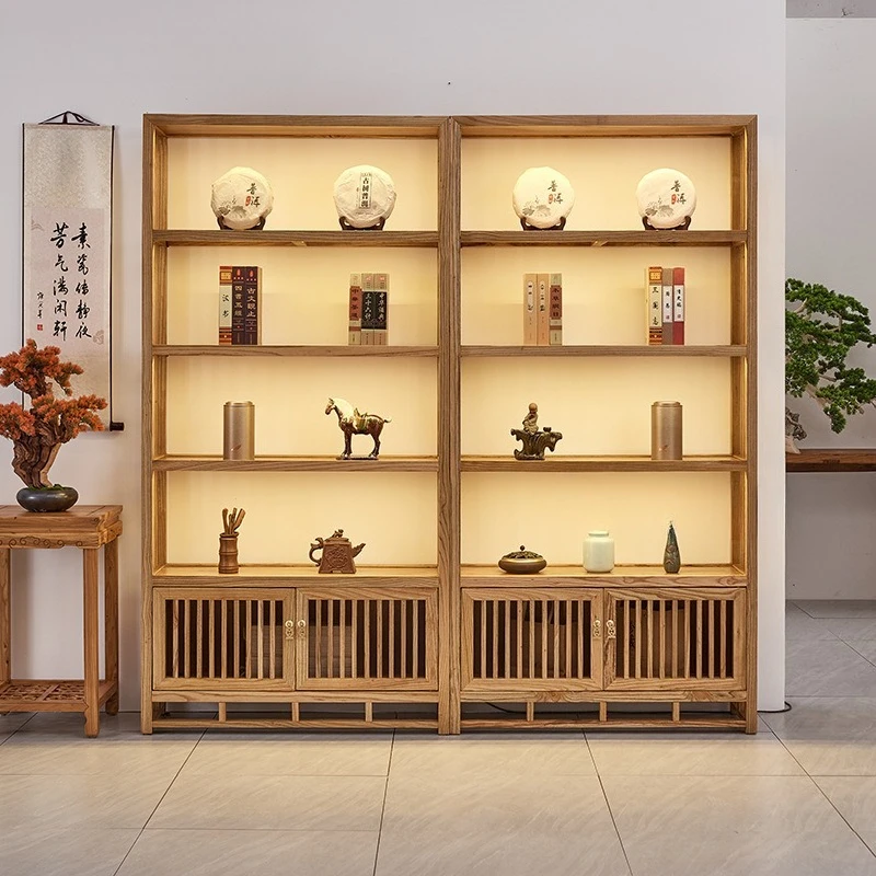 Tea display rack, simple and modern storage tea cabinet rack