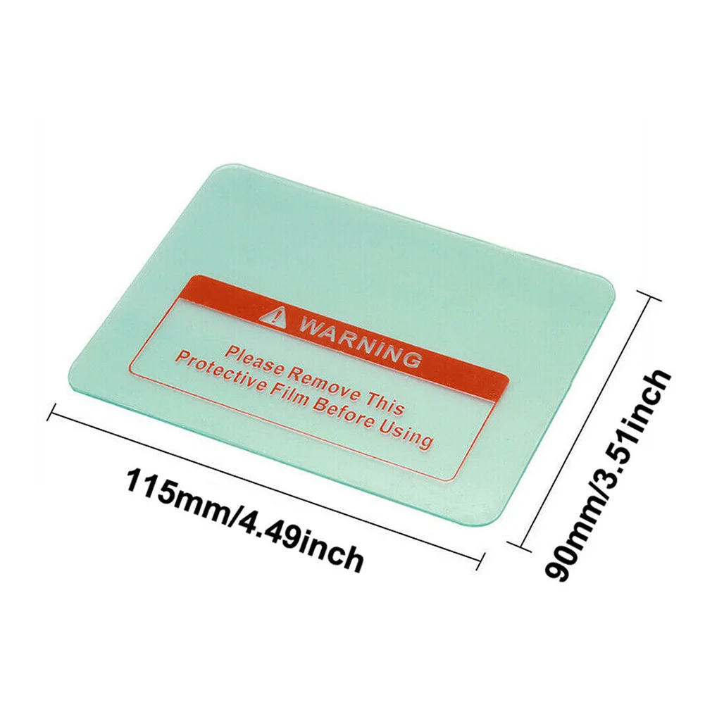 Imagem -03 - Substituição Clear pc Folha Protetora Escudo de Soldagem Capa Lente Protetor Placa para Capacete de Soldagem Máscara 115 mm x 90 mm 10 Peças