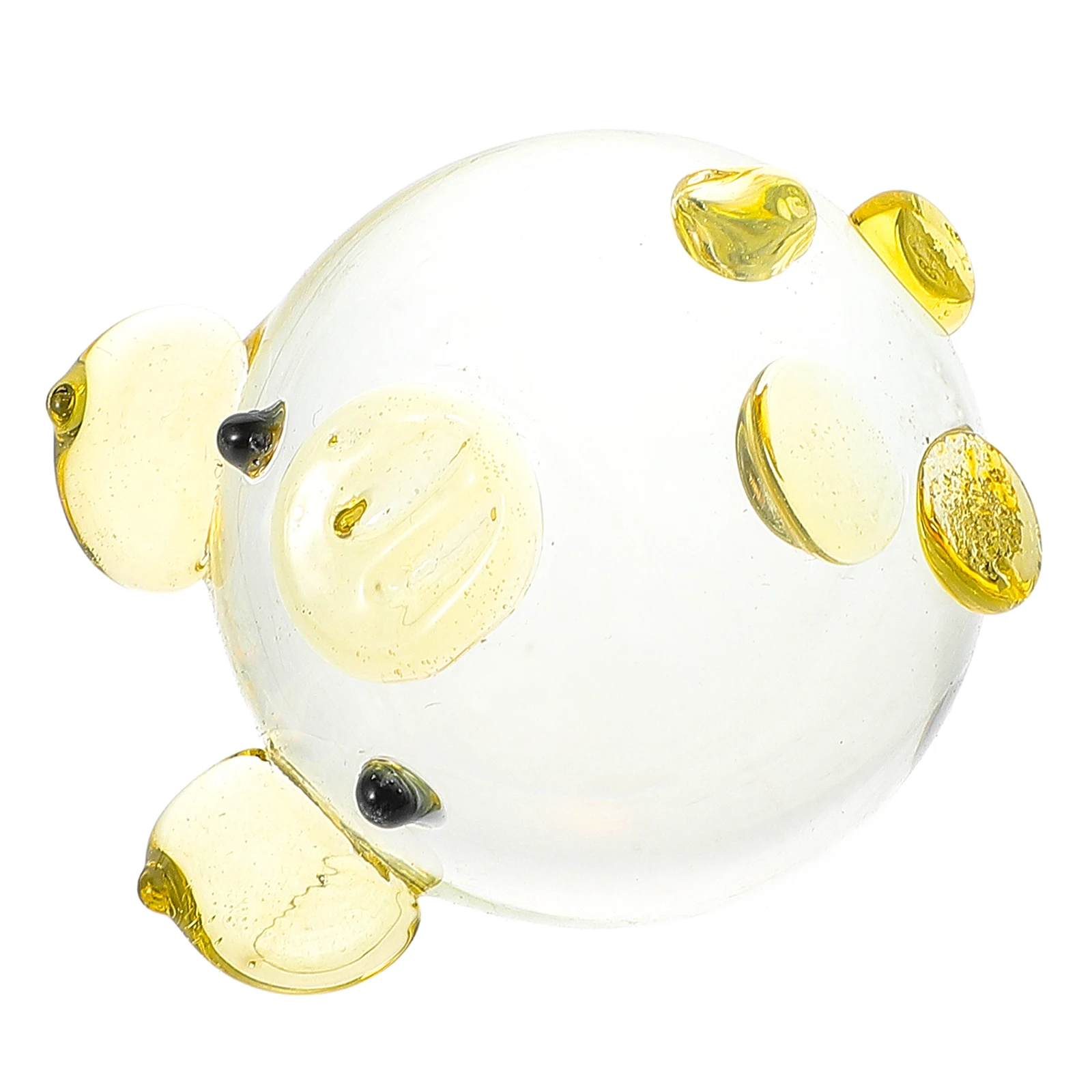 

Glass Pig Clear Animal Sculpture Charming Desktop Decoration Home Decor Office Desk Pet Accent Tea Pet Small Glass Animals