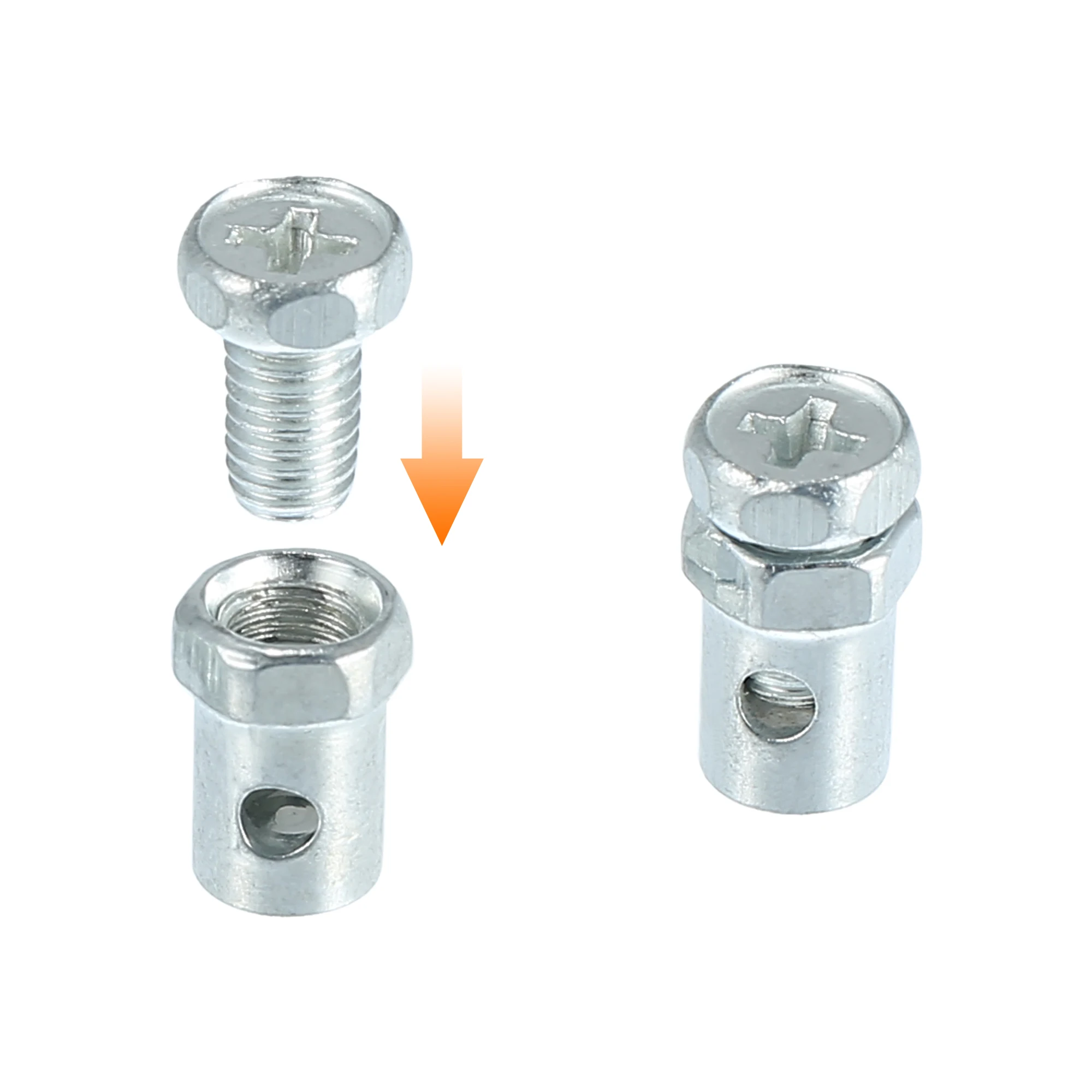 X Autohaux 14pcs 4mm Thread Dia Universal Brake Line Cable Wire Screws Fastener For Motorcycle