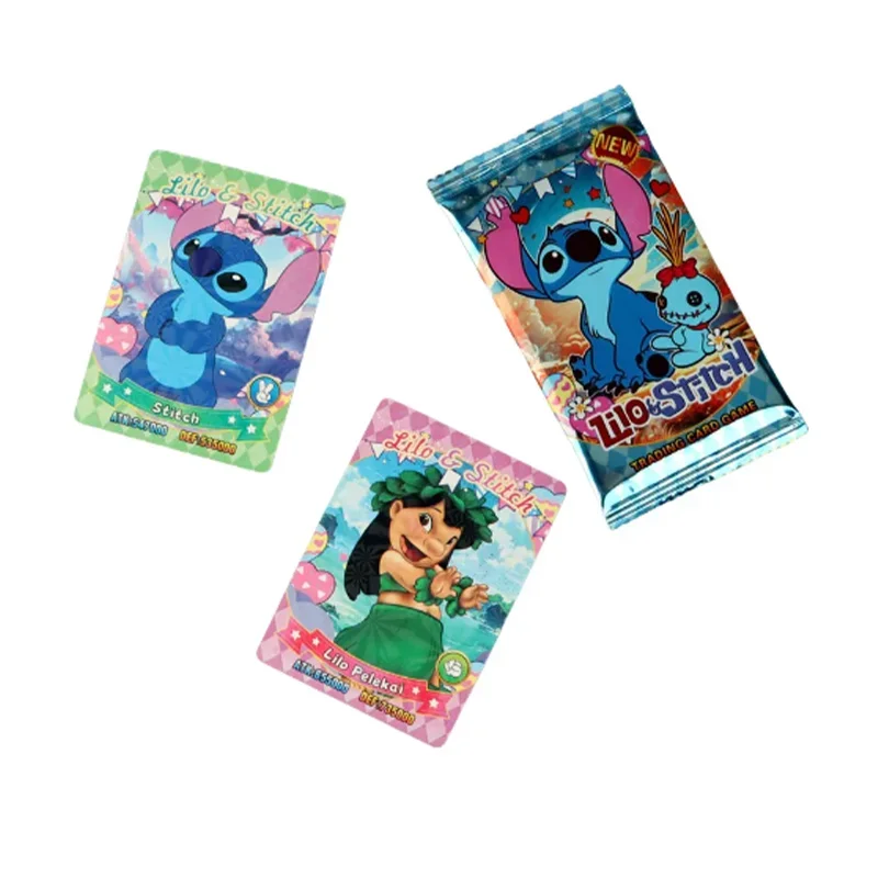 1Set of 288Sheets Interstellar Baby Collection Card Shiny Stitch Cute Stitch Cards Gam Anime Battle Carte for Children Gift Toy