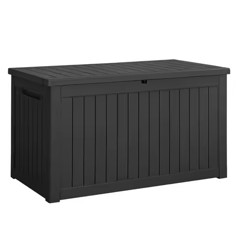 XXL 230 Gallon Resin Large Deck Box Waterproof Outdoor Storage Box Loackable for Patio Furniture Cushions and Garden Tools230 G