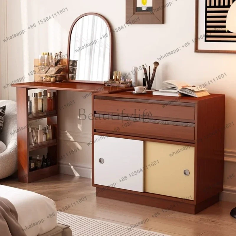 Bedroom Makeup Vanity Table Chair Drawers Bedside Study Organizer Vanity Table Vintage Wood Comoda Pra Quarto Home Furniture