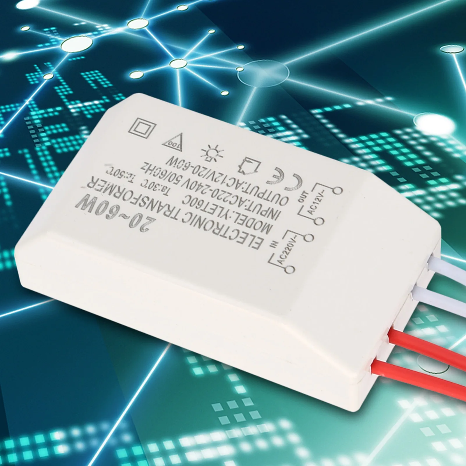 220V To AC 12V Electronic Transformer Voltage Converter 20‑60W Smart Power Supply Driver Power Electronic Transformer