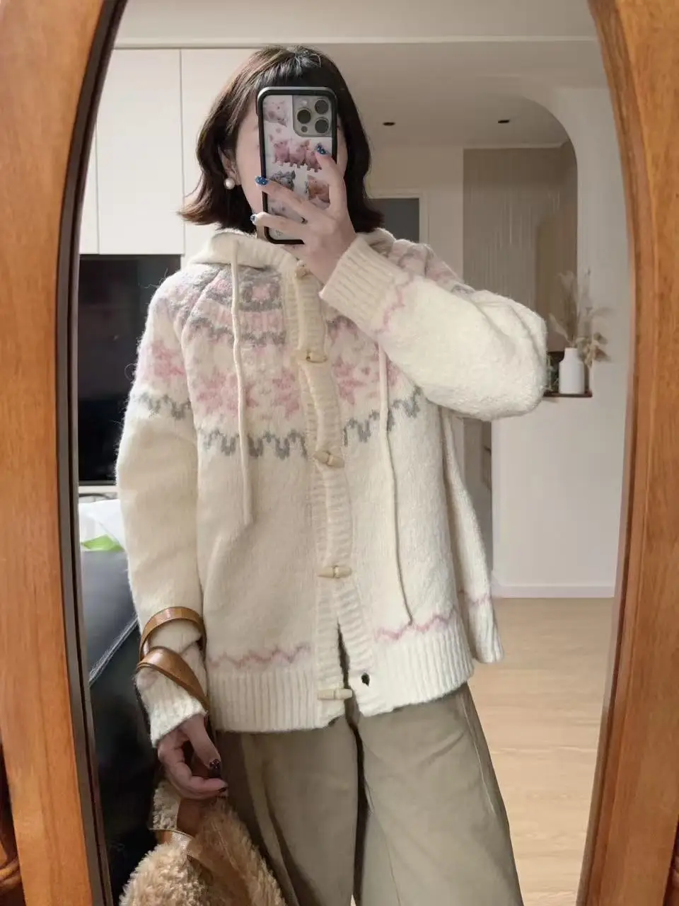 

Soft Cozy Knitted Hat Sweater Coat Women's Winter Faion Commute Sle Heavyweight Island Knitwear Long Sve Button up