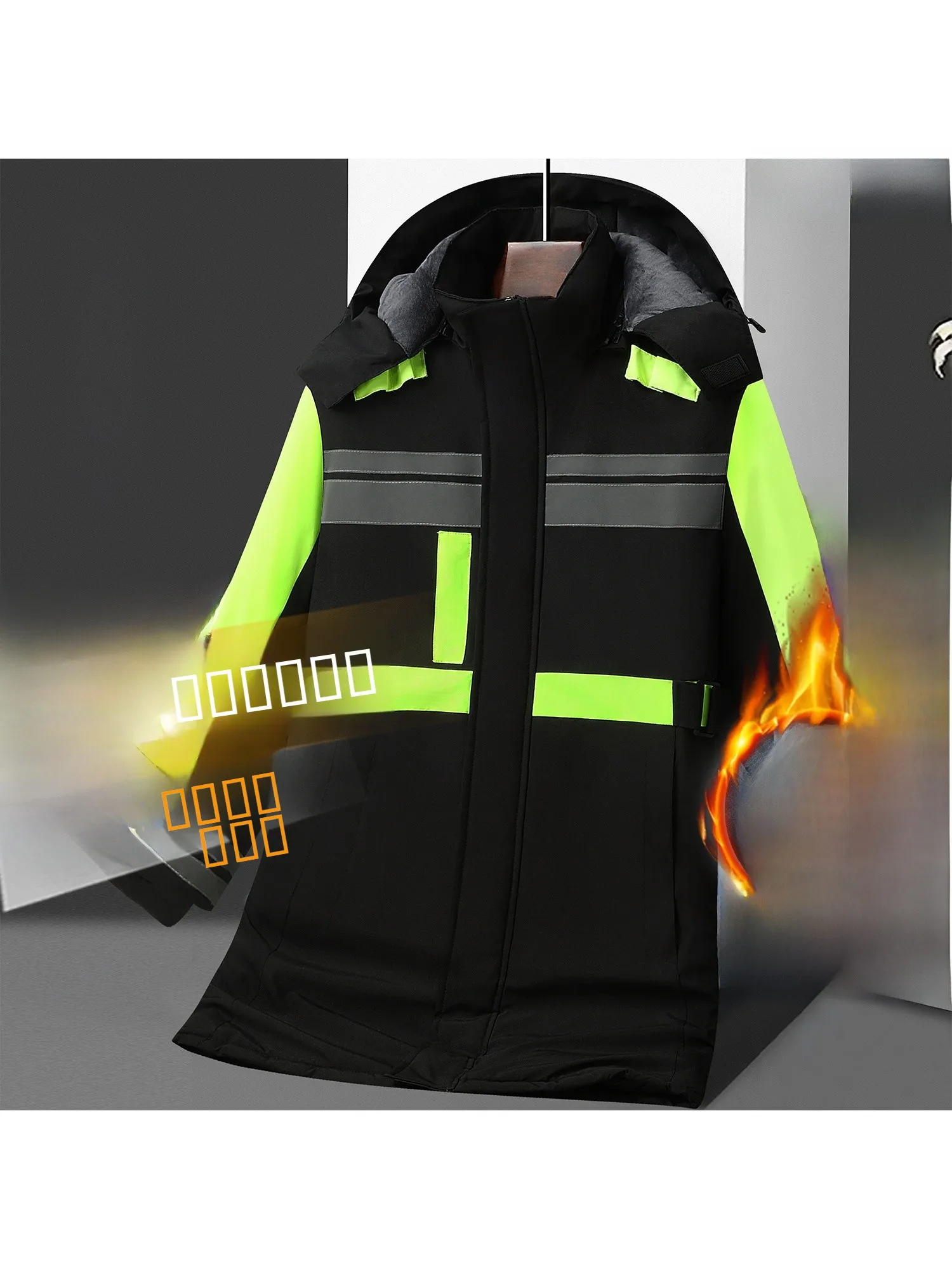 

Утепленная зимняя куртка для мужчин, одежда для активного отдыха и альпинизма, теплая хлопковая рабочая одежда средней длины, ветрозащитная, морозостойкая