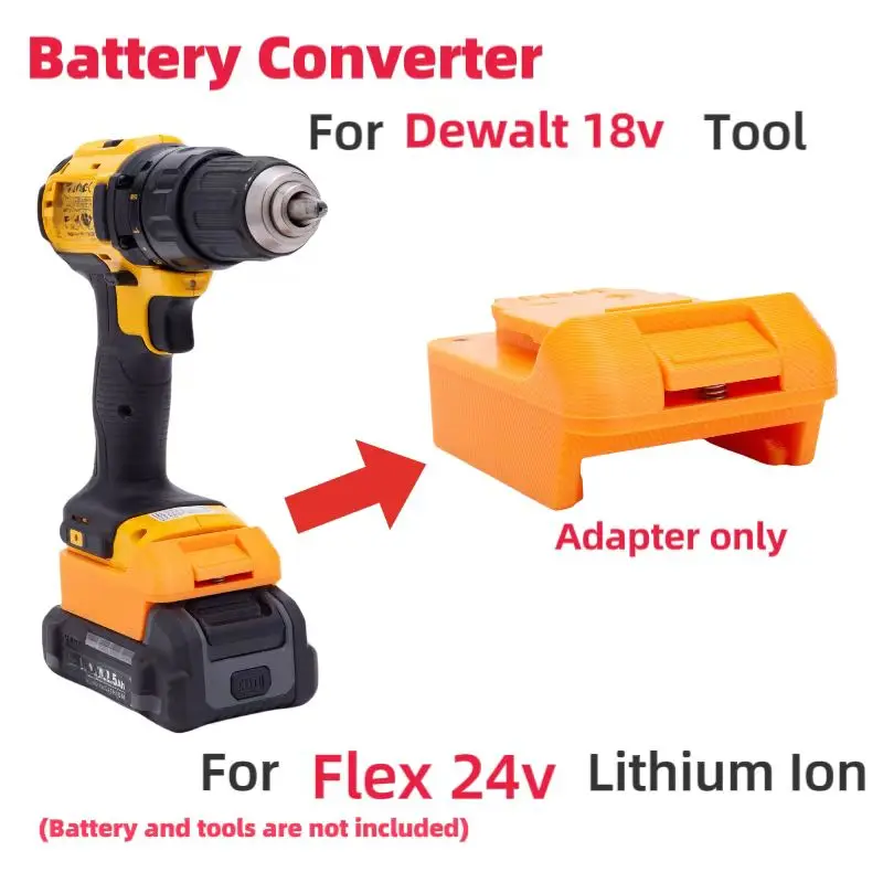 Battery Adapter For FLEX 24V  Li-ion Battery Converter To For Dewalt   18V 20v Tools(﻿Adaptor Only） ﻿