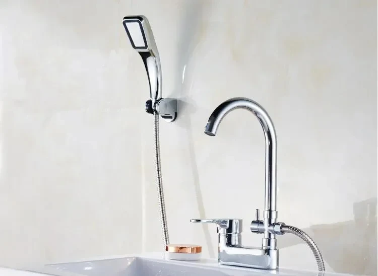 Multifunktionaler Waschtischhahn, Badezimmer-Mischbatterie, Aufsatz-Waschbeckenarmatur für den Haushalt, Warm- und Kaltwassermischventil – Detail 3